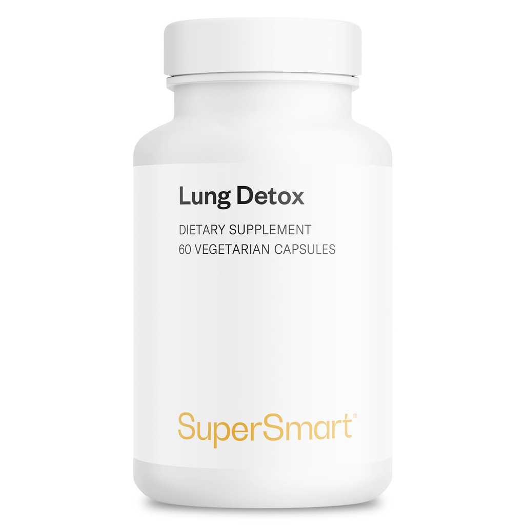 Supersmart - Lung Detox (Advanced Formula) - Quercetin, Bromelain, Curcuminoidid, EGCG | Mitte-GMO & Gluteenivaba - 60 taimekapslit