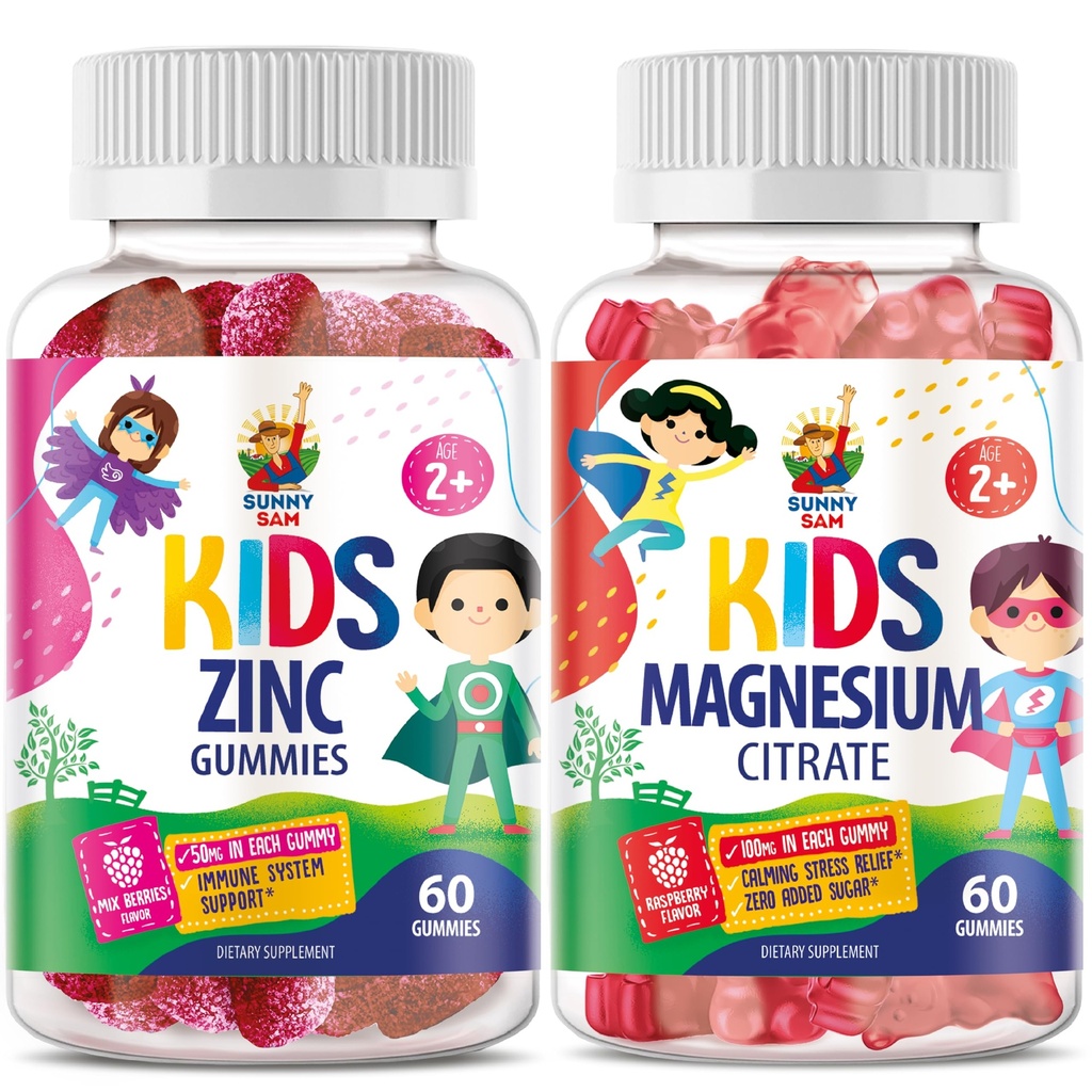 SUNNY SAM Zinc närimiskummi ja magneesiumkummid lastele