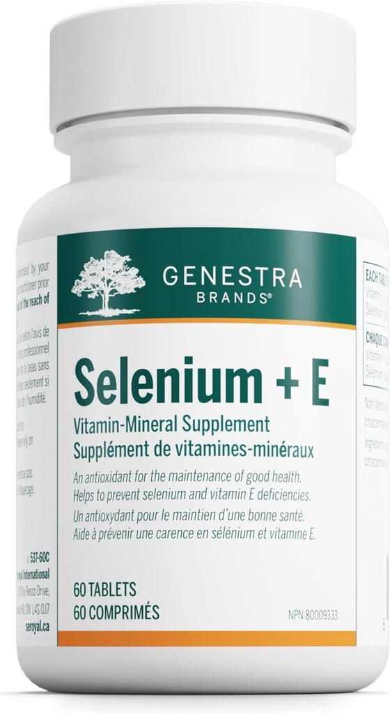 Genestra Brands Selenium + E | pakub antioksüdantset tuge | 60 tabletti