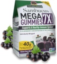 Looduse vastus Sambucus Mega Gummies | 7X Rohkem Elderberry kontsentratsioon | Alkoholivaba, gluteenivaba, želatiinivaba, vegan, GMO-vaba ja säilitusaineteta | 30ct Gummies (2. pakk)