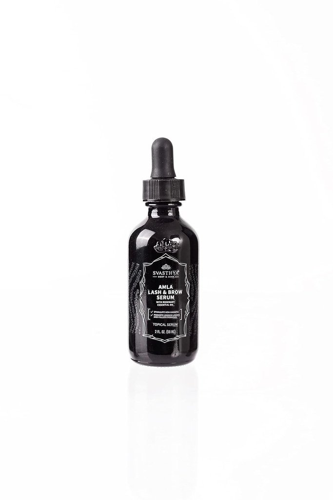 Svasthya Body & Mind Orgaaniline Amla Castor Oil - Külm pressitud ripsmete ja kulmude kasvu jaoks - Lash Seerum pikemaks, paksemaks ripsmed - juuste kasvu õli Amla jaoks paksemaks, tervislikumaks juuksed