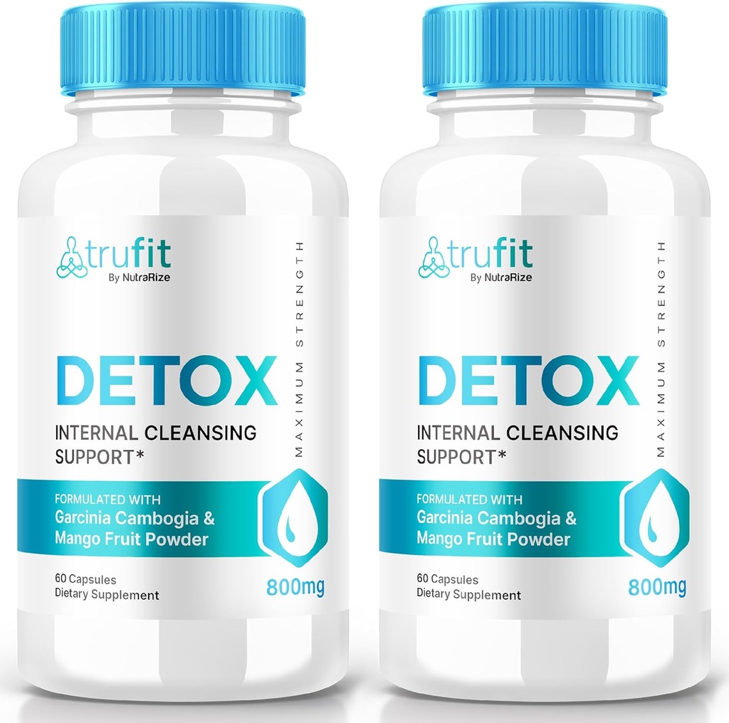 (2 Pack) TRUFlT Detox pillid, TRUFlT Keto kapslid - täiustatud valem sisemise puhastamise toetamiseks, TRU-FlT Keto ACV lisand, Keto vitamiinid, TRUFlT Keto Toitumine, TRU FlT pulber (120 kapslit)