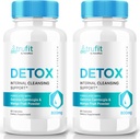 (2 Pack) TRUFlT Detox pillid, TRUFlT Keto kapslid - täiustatud valem sisemise puhastamise toetamiseks, TRU-FlT Keto ACV lisand, Keto vitamiinid, TRUFlT Keto Toitumine, TRU FlT pulber (120 kapslit)