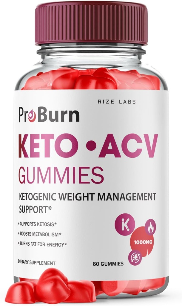 Rize labs - Pro Burn Keto ACV Gummies, Advanced Weight Loss Support, Kõik Natural Apple Siidri täiendus (60 Gummies)