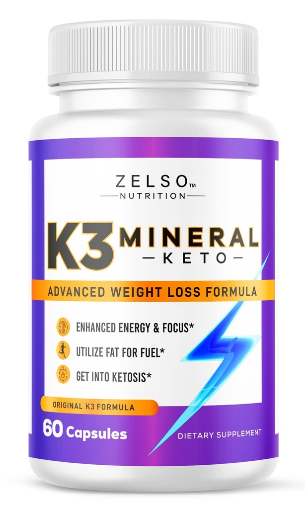 ZELSO K3 Mineraalkaalulangus pillid naistele ja meestele, K3 Mineraalpillid - K3 Sool Mineraal, Vitamiin + K3 kapslid Täiendus Keto kaalulangus - 1 kuu pakkumine