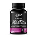Looduslik hüaluroonhappe täiendus 5X Tugevamad hüdratsiooni tabletid puhtast Tremella seenest koos C-vitamiini ja Hibiskusega - nahalisandi kortsudevastased dieetkapslid - juukseküüned vitamiinid