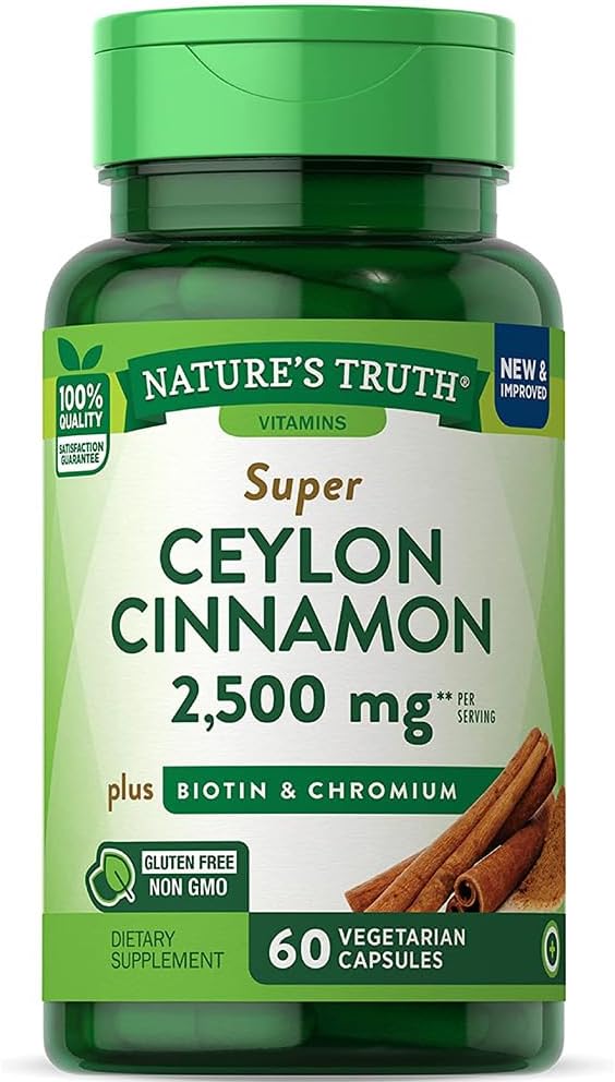 Nature's Truth Super Cinnamon plus Biotin & Chromium Quick release kapslid - 60 ct, pakend 3