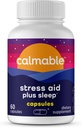 Stressiabi Plus Unetoetus - De-Stress, Lõõgasta ja Sleep Better - Vegan - Melatoniini, Ashwagandha ja L Theanine - Stressitoetus Vitamiini toidulisand - 60 kapslit
