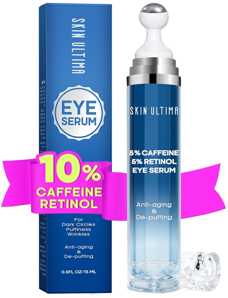 5% kofeiin 5% retinooli silmakreem tumedate ringide, paistetuse ja kottide jaoks, hüaluroonhape ja niatsiinamiid silma kreemi vananemisvastaseks, silma seerum peente joonte jaoks, 360° silmamassaaži palli rull