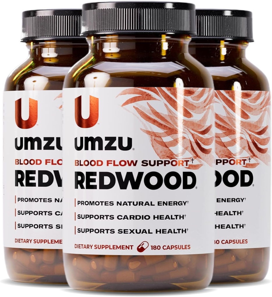 UMZU Redwood Lämmastikoksiidi Booster, 3-kuuline pakkumine - lämmastikoksiidi lisand C-vitamiini, küüslaugu ja hobuse kastaniga - toetab tervislikku ringlust, verevoolu, energiat, vastupidavust ja igapäevast elujõudu