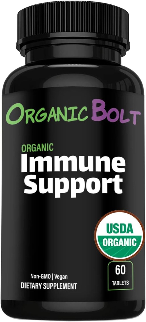USDA orgaanilise immuunsuse tugilisandi, kõrge tugevusega 7-in-1 immuunsuse suurendamise tabletid C-vitamiini, leedrimarja, ingveri, Moringa Lehepulbri, küüslaugu ja muu - Vegan & Non-GMO, 20 serveerimist