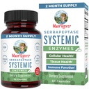 MaryRuth Orgaanika Serrapeptaas Ensüümid Kapslid | Kuni 2 kuu varu | Ensüümilisa suure potentsiga Siinus Relief Pills | Koe tervis ja rakuline tervis | Vegan | Gluteenivaba | 60 loend