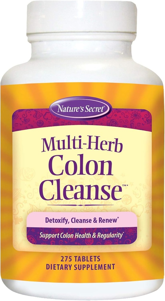 Nature's Secret Multi-Herb Colon Cleanse toetab seedetrakti tervist ja korrapärasust, 275 tabletti