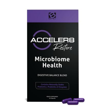 Bepic's Acceler8 Restore | 1 Box | 1 kuu varu | 30 kapslit | Purple kapslid | Detox ja puhastamine | Soolestik ja seedetrakti tervis