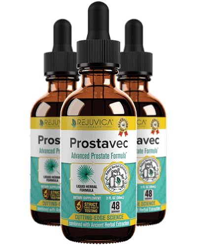 Prostavec Advanced Prostate Support Supplement - Vedel valem kiiremaks imendumiseks Pygeumiga, Saw Palmetto, Stinging Nettle + Kurkum & Damiana - Vegan, Non-GMO - 6 fl oz