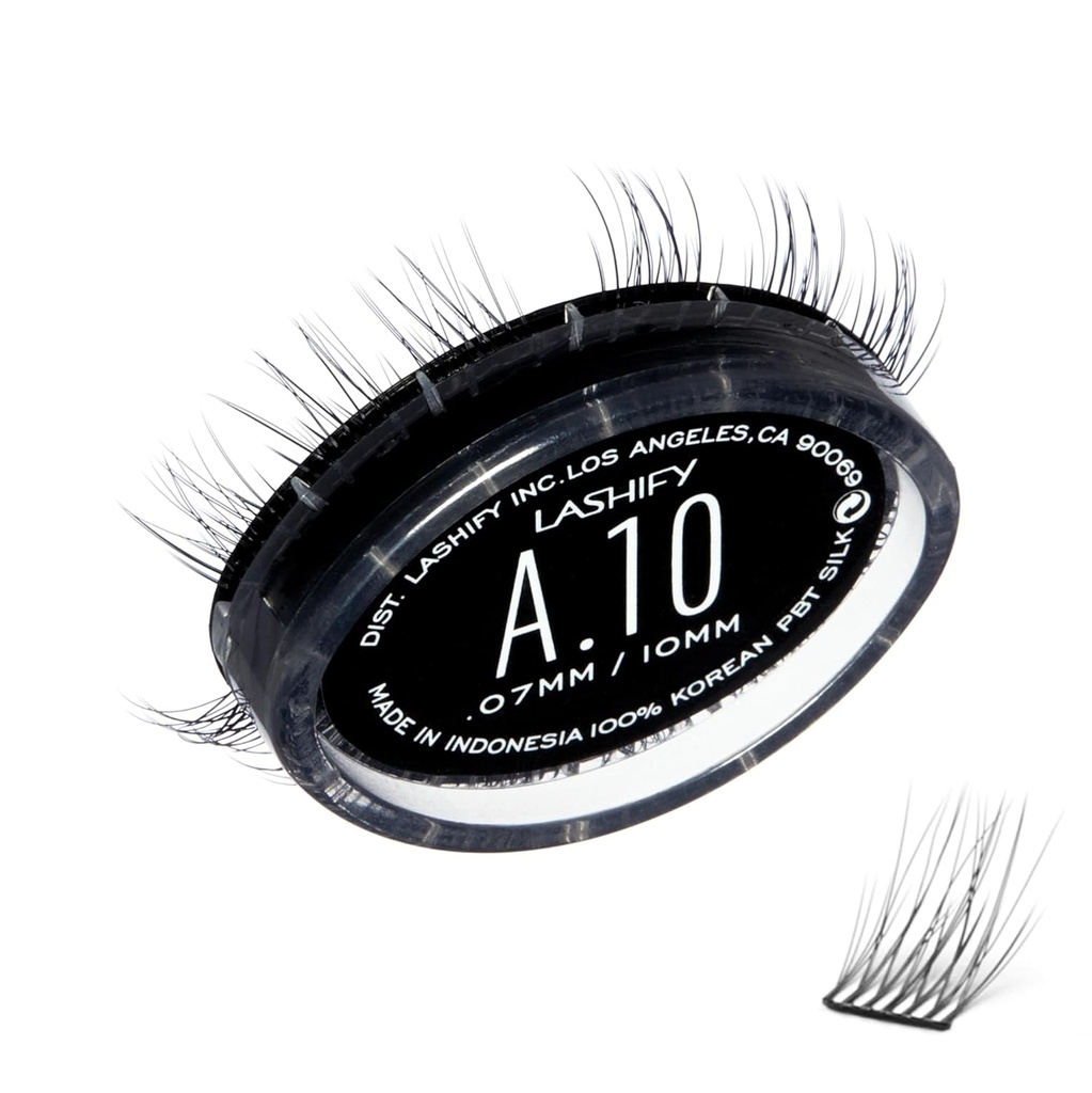 Lashify Amplify 10mm Gossamer DIY ripsmepikendused Täitke, must, lihtne vale ripsmed loodusliku välimuse jaoks
