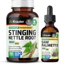BIO KRAUTER Stinging Nettle 100 Capsules & Saw Palmetto Tinktuur 2 Fl. Oz .