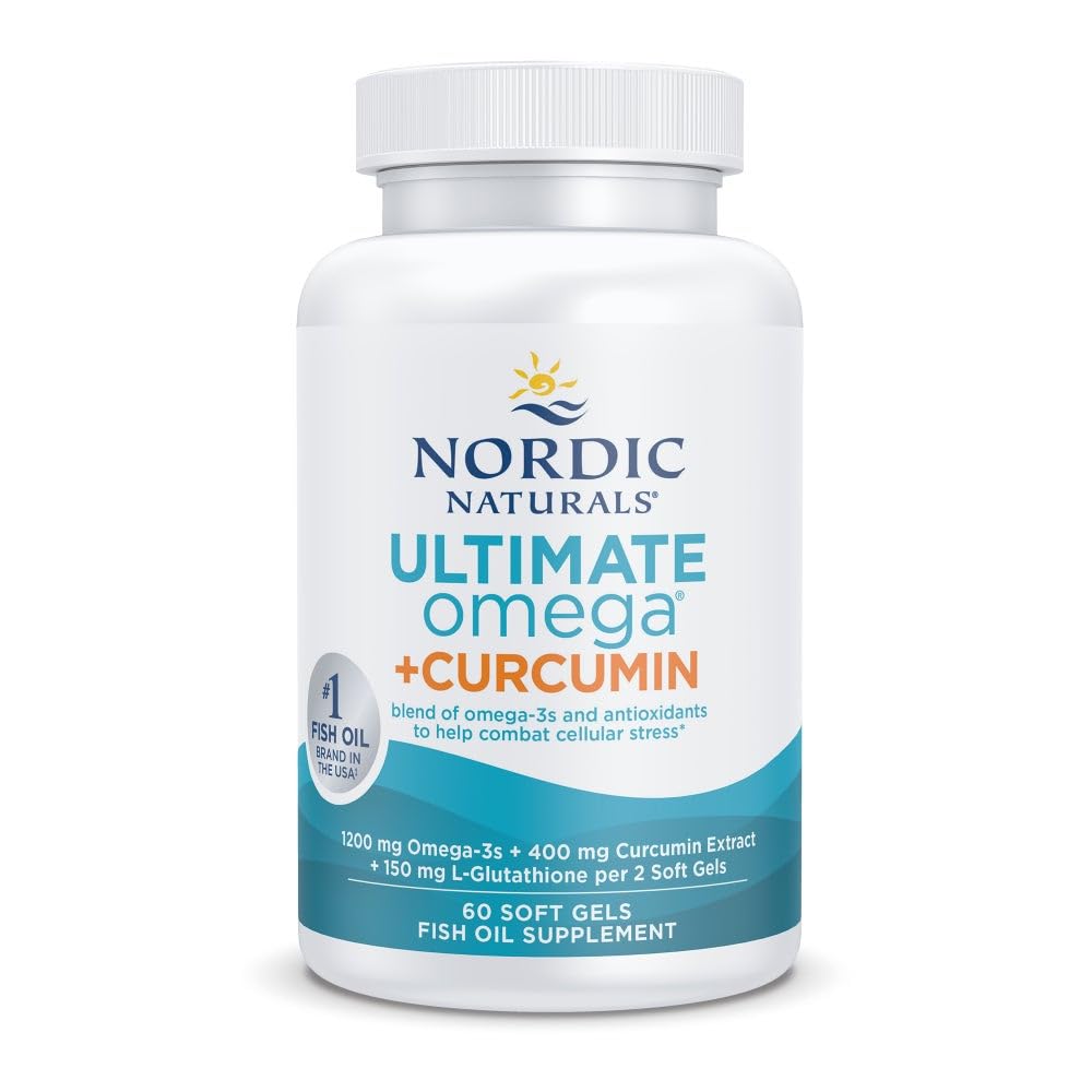 Põhjamaade looduslikud Omega kurkumiin, sidrun - 60 pehmet geeli - 1200 mg oomega-3 + 400 mg optimeeritud kurkumiin - võitleb rakulise stressiga - mitte-GMO - 30 serveerimist