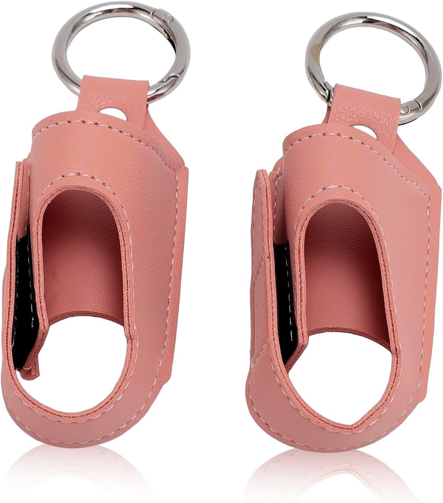 HURRISE 2 tk astma inhalaatori hoidja, inhalaatorihoidja Keychain, kaasaskantav ladustamine Kaitsev PU nahaümbris karabiini klambriga - mitmekülgne kasutamine, stiilne ja reisi disain