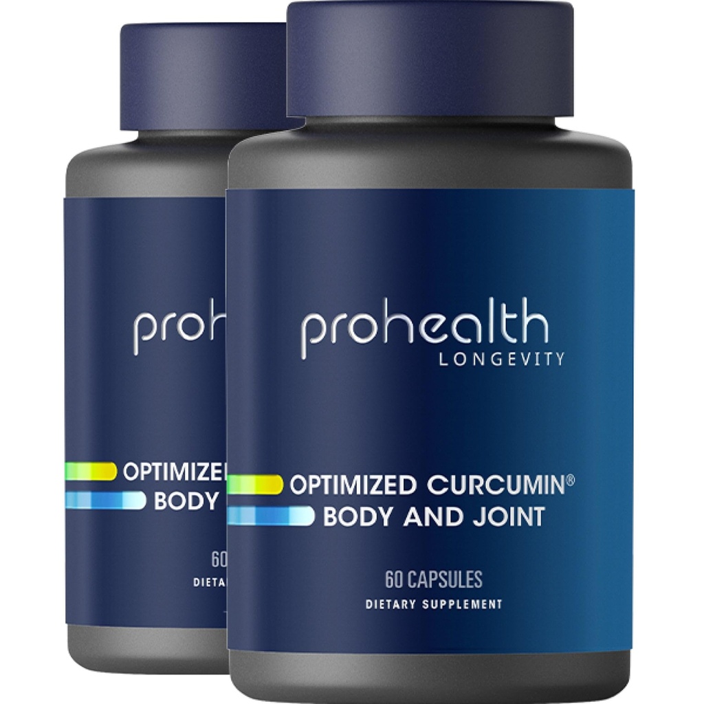 ProHealth Body & Joint - optimeeritud kurkumiin Longvida (60 köögiviljakapslit) (2-pakk)