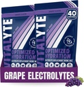 Vitalyte Electrolyte Powder Drink Mix, Isotonic Electrolyte Hydration Mix, Gluten Free Post Treening Powder Mix, Pack of 2, 35 oz. Viinamarjamaitse