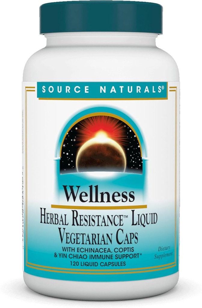 Allikas Naturals Wellness Taimne resistentsus - Echinacea, Coptis & Yin Chiao immuunsüsteemi tugi * - 120 kapslit