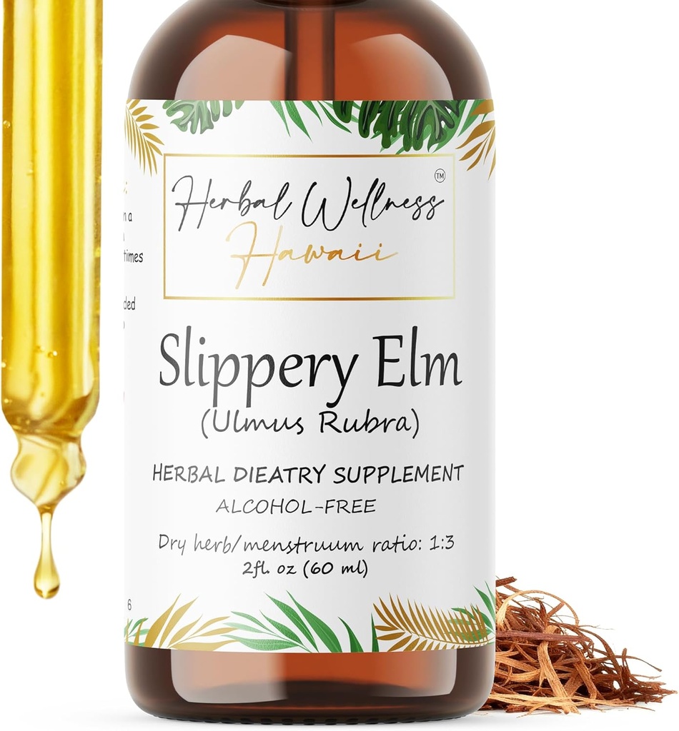 Libe Elm (Ulmus Rubra) Kuivatatud koorega alkoholivaba vedelik ekstrakt (2 oz)