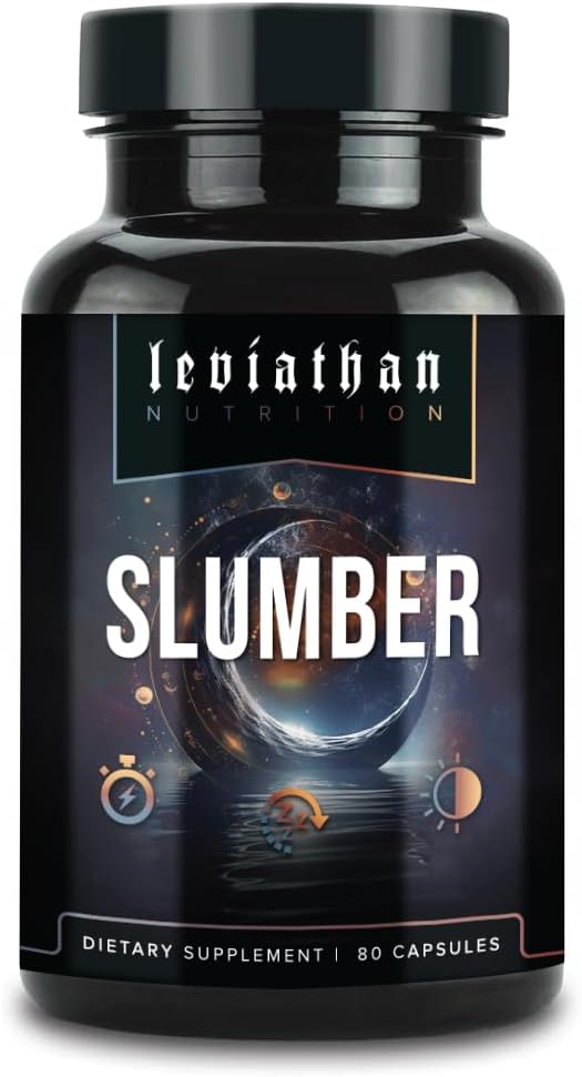 Leviathan Slumber | Sleep Aid GABA täiendused sügavale ja rahulikule unele melatoniini, magneesiumi, L-Theanine'i, 5-HTP, tsingi, Magnolia, Valerian Juur unepillid täiskasvanutele