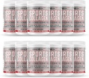 Sport Collagen Powder, 12.42 oz, Pack of 12 - Grass Fed Bovine & Wild Fish Hüdrolüüsitud tüüp I, II, III Multi kollageen Peptiidid, maitsestamata valgu pulber elektrolüütidega
