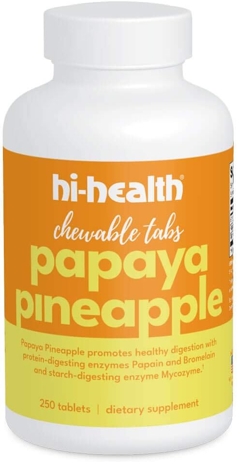 Hi-Health Papaya ananassi närimistabletid (250 tabletti)