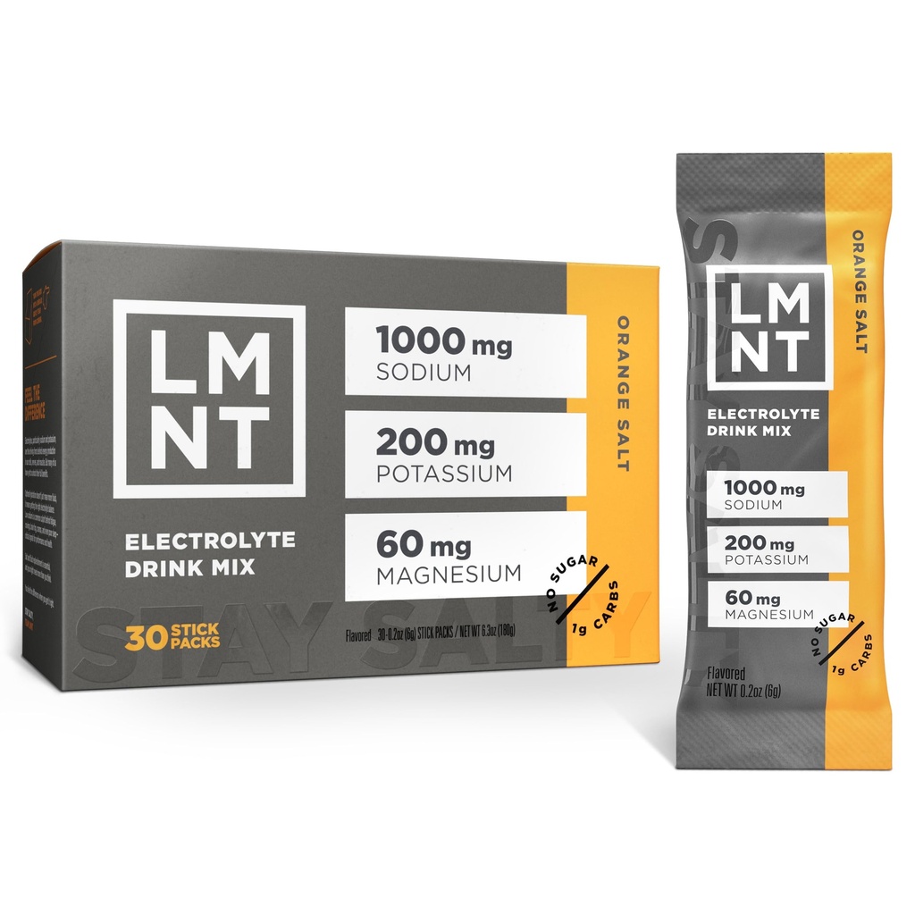 LMNT nullsuhkru elektrolüüdid - oranž sool | Joogisegu | 30-kohaline