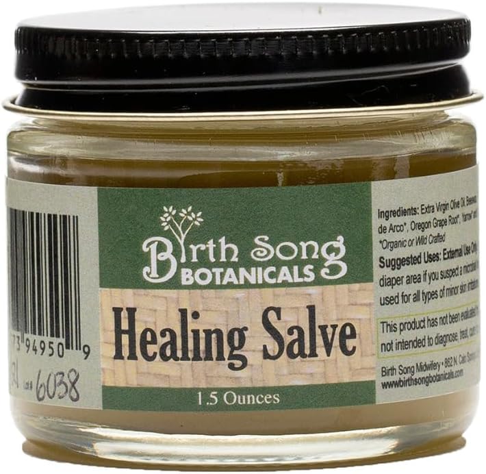 Sünnilaul Botanicals Taimne tervendamine Salve esmaabi salv, Taimne nahaärritus Salve, 1,5oz Jar