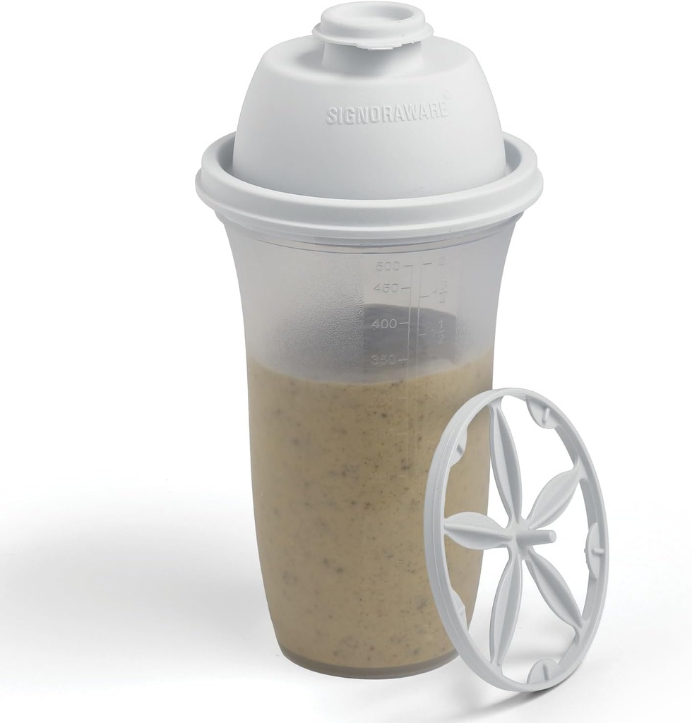 SIGNORA WARE Shaker pudelid | 17-Ounce Plastikvalgu raputamine pudel söögikorra asendamiseks Shakes & Smoothies, Joogid, Segamine Salat Kleit ja kastmed, Margarita, & More