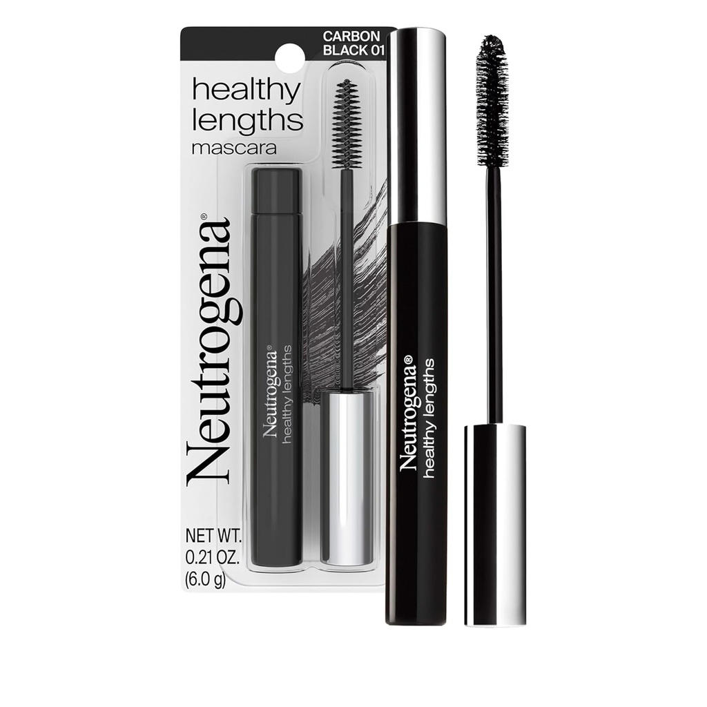 Neutrogena tervislik pikkus ripsmetušš - E-vitamiini ja oliiviõliga pikendab valemi pikendamine teie ripsmete välimust kuni 100% ilma Clumping, Flaking või Smudging, Carbon Black 0,21 oz
