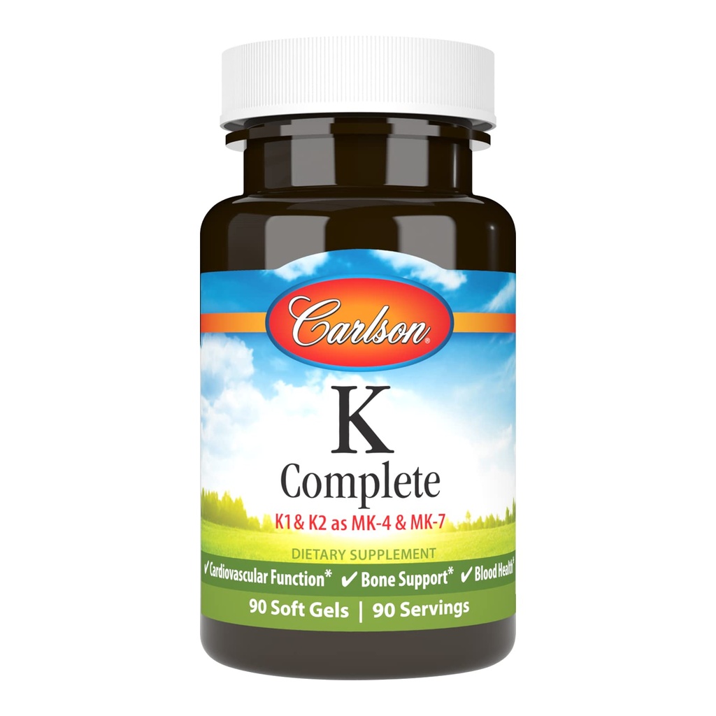Carlson Labs K Täielikud Softgels, 90 Krahv