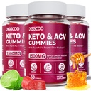 (3 Pack) Keto ACV Gummies Extreme 1500MG Keto Gummies Õunasiider Äädikas Valmistatud Granaatõunapeedi Mahl Pulber B12 Vegan Mitte GMO 180 Gummys