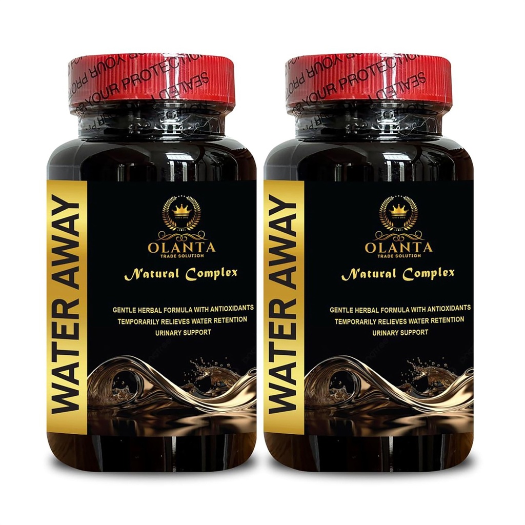 Water Away Supplement - Neerutoetus, Ultra Natural Water Out pillid, diureetikumid vee säilitamiseks ja tasakaalu toetamiseks, granaatõunad, kurkum - 2 pudelit 120 kapslit