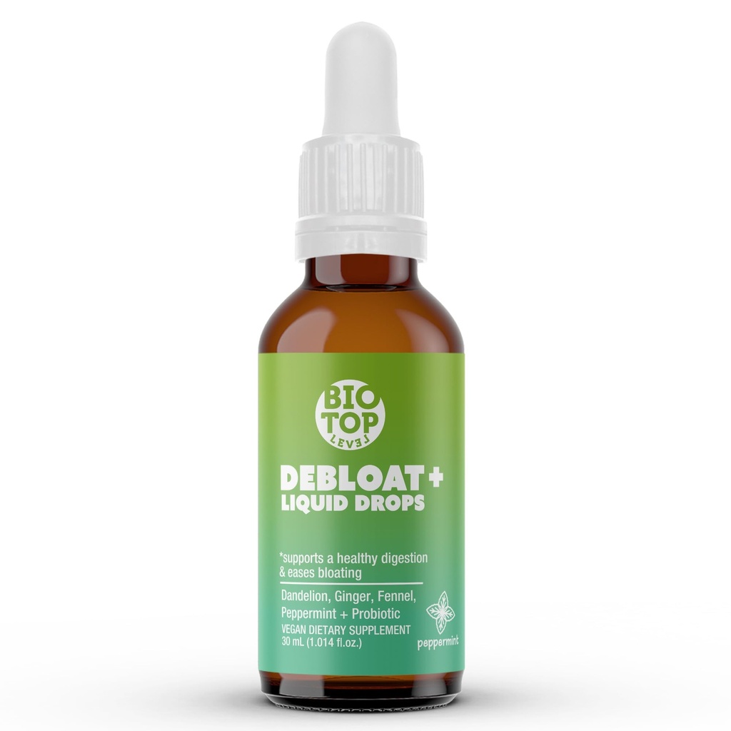 Debloat Orgaaniline Vedelik tilgad maagaasi ja Bloating Relief, toetab seedetrakti ja soolestiku tervise Dandelion, Ginger, Fenneli, piparmündi, Sugar-Free 1.0 Fl Oz.