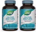 Nature's Way Calcium Magnesium & Tsink Mineral Complex, toetab luude tervist ja lihaste funktsiooni *, immuunsuse tugi *, 250 kapslit (pakendamine võib varieeruda) - 2 Pack