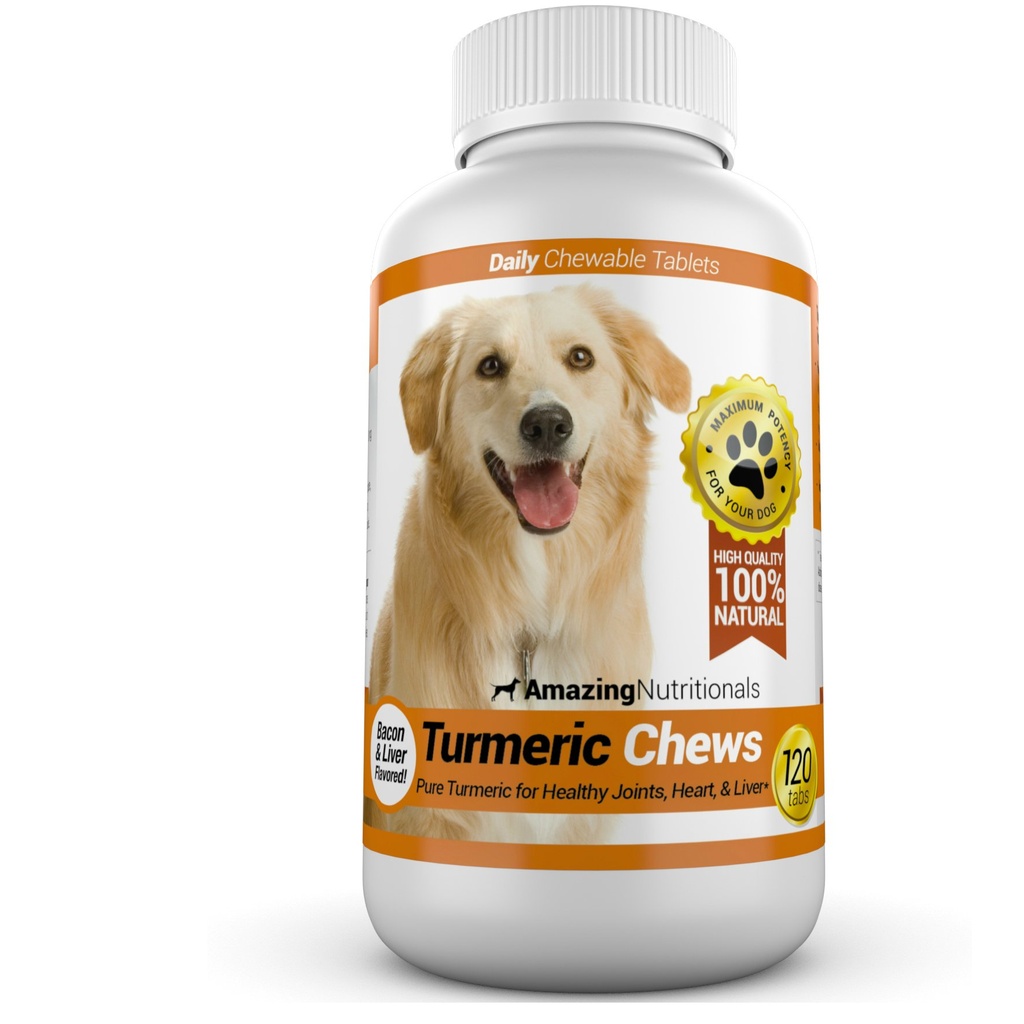 Amazing Turmeric for Dogs Curcumin Lemmiklooma Antioksüdant, kõrvaldab liigesevalu põletik, 120 närimist