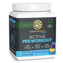 Sunwarrior Pre Workout Pulber Energiajook Vegan Taimne täiendus Pump, hüdraat, fookus, vastupidavus ja tugevus Ehitaja Blue Vaarika Ananassi Maitsestatud 30 Servings Active Preworkout