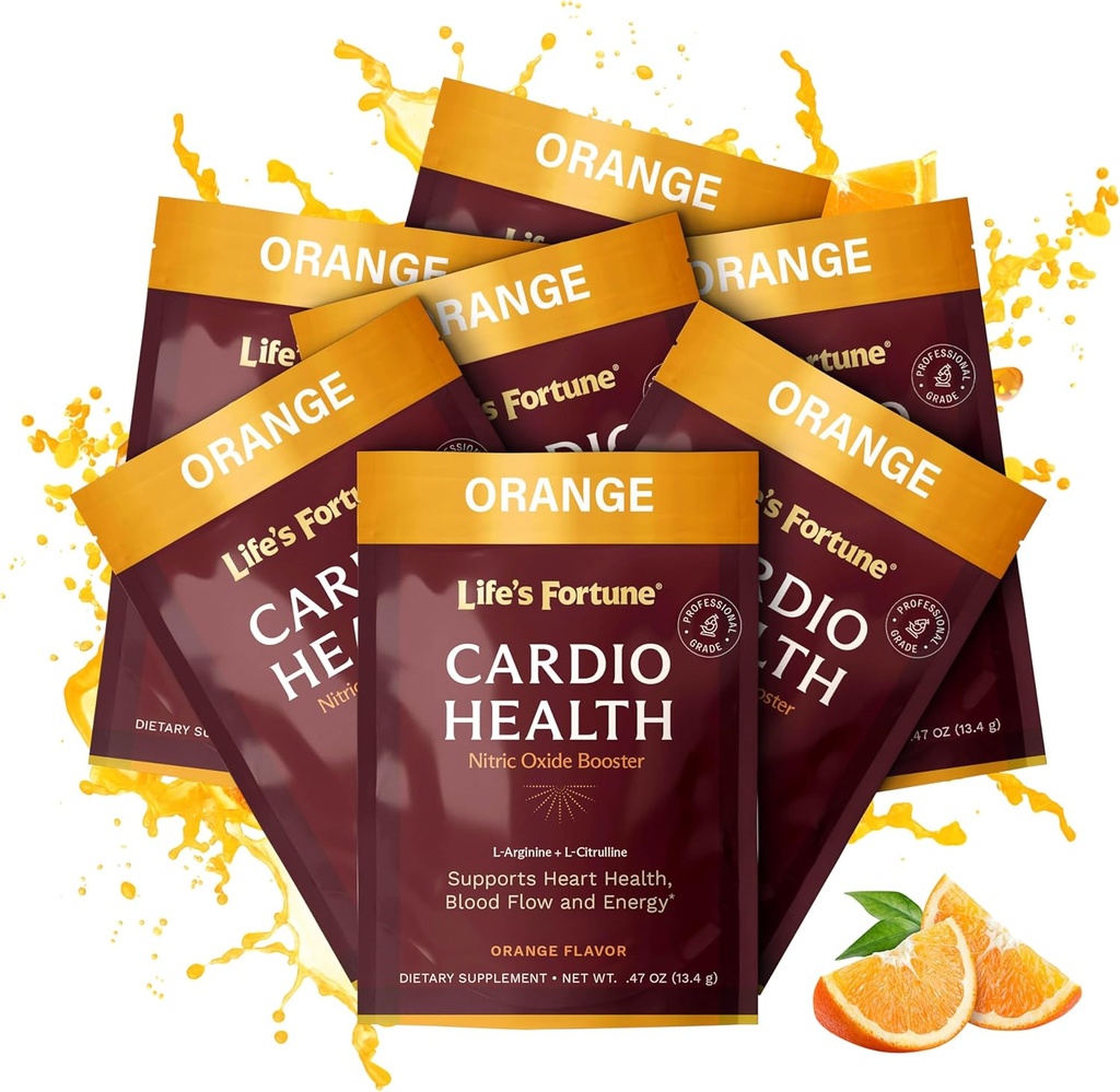 Life's Fortune L Arginine L Citrulline Supplement Powder - suure potentsiaaliga lämmastikoksiidi lisandi Booster loodusliku apelsini maitsega (7 serveerimist (pakk 1)