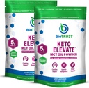 BioTrust Keto Elevate – C8 MCT Oil Powder – Ketogenic MCT Coffee Creamer, Keto Coffee Creamer – Clean Energy, Mental Focus & Clarity – 100% Caprylic Acid MCT Powder, Non-GMO (Unflavored, 40 Servings)