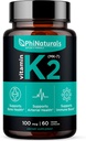 FiNaturals Vitamiin K2 Mk7 100 mcg Vegan 60 Kapslid Luu tervis Südame südame-veresoonkonna arterid - VIT k-2 MK-7 100mcg Natto täiendus