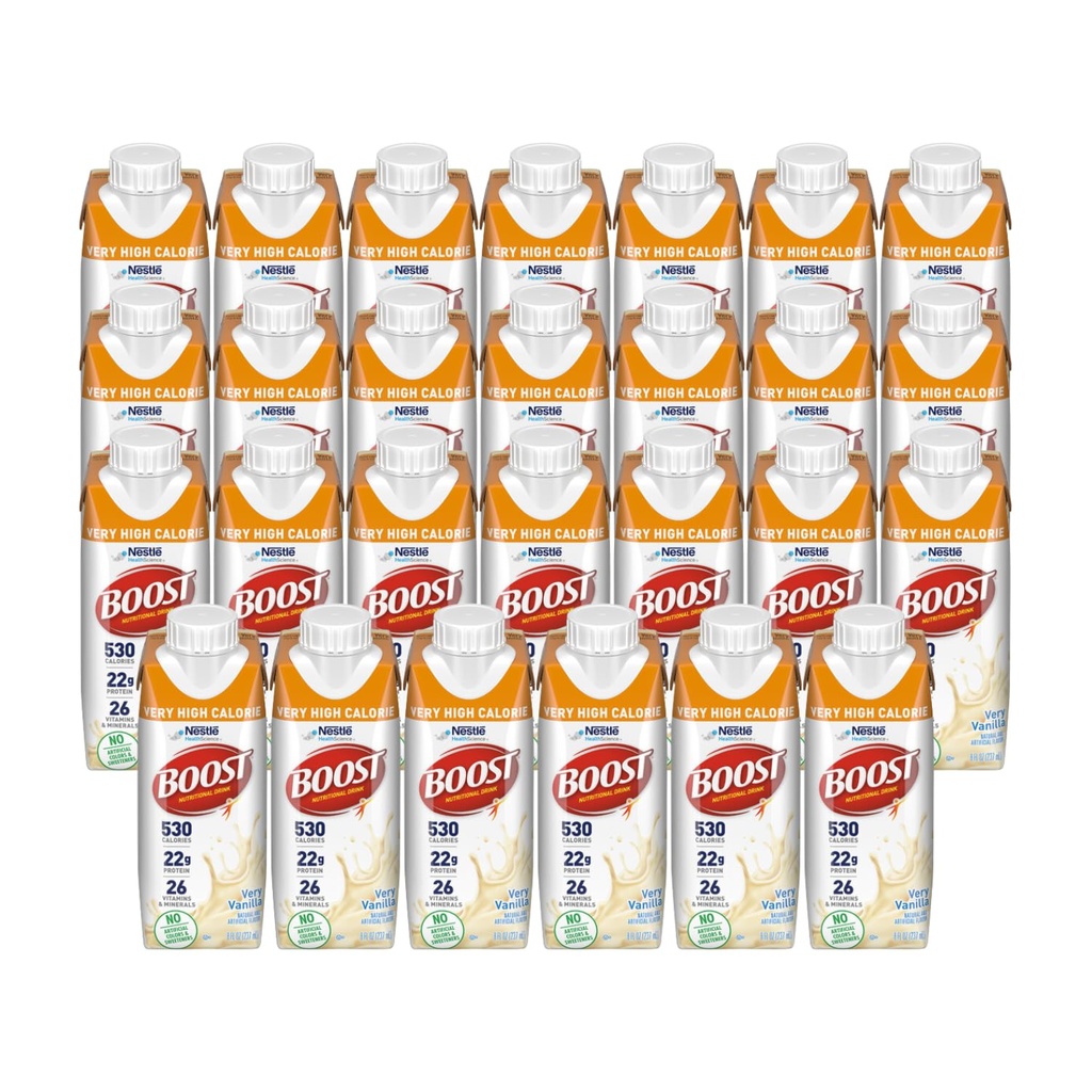 Suurendage väga kõrge kalorsusega toitumisjooki, väga vanilje - ei ole kunstlikke värve ega magusaineid - 8 FL OZ (27. pakk)