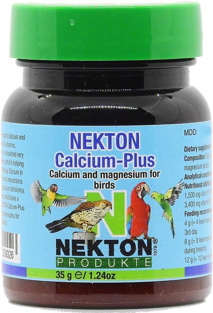 Nekton Calcium Plus - magneesiumi ja vitamiinide kaltsium 35 g / 1, 23 oz