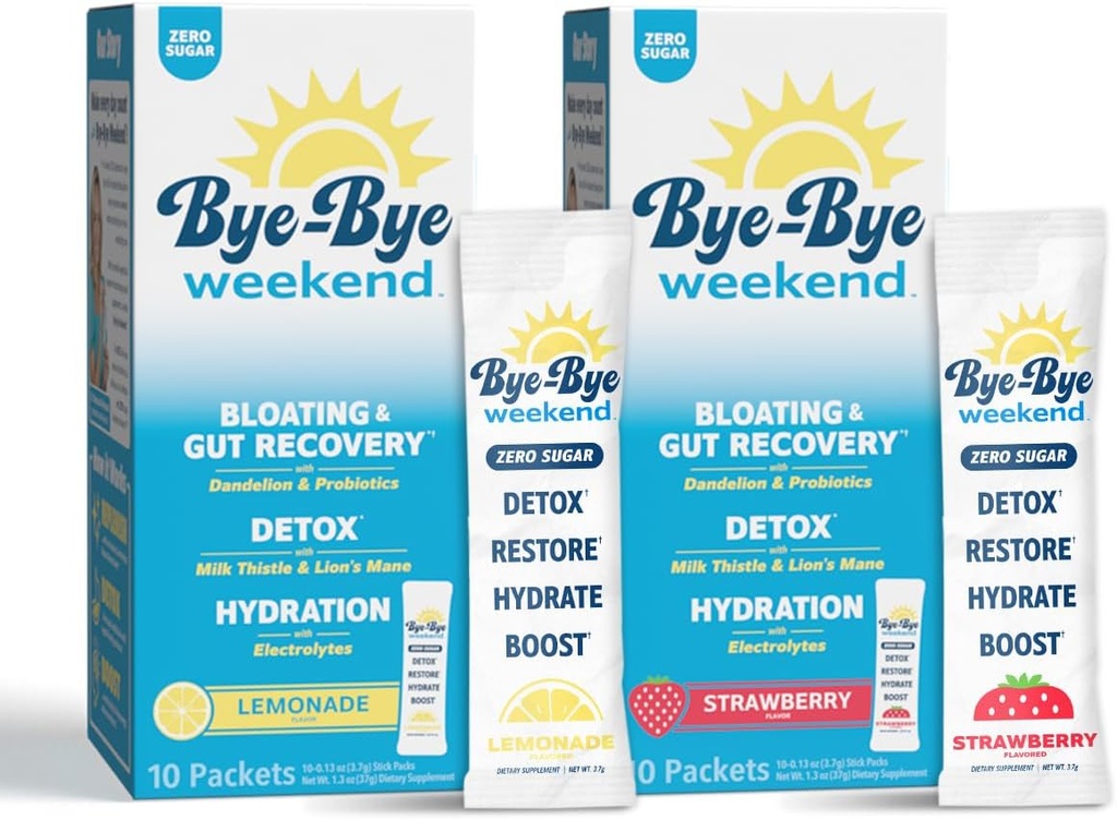 Detox Drink Mix w/Elektrolüüdid - puhumiseks, taastumiseks, väsimuseks, aju udu - probiootikumid, lõvi mane, piimaohakas - nullsuhkru sordi pakend - 20 pakendit