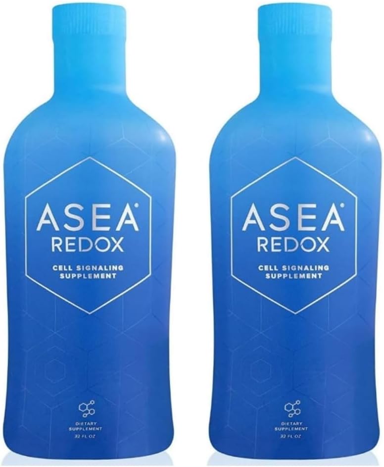 ASEA Redox Cell Signaling Supplement - Cellular Energy & Heart Supplements meestele ja naistele - Hormonaalne tasakaal ja energia Booster naistele ja meestele elujõulise vananemisega võitlemise elu (kaks 32 Fl Oz pudelit)