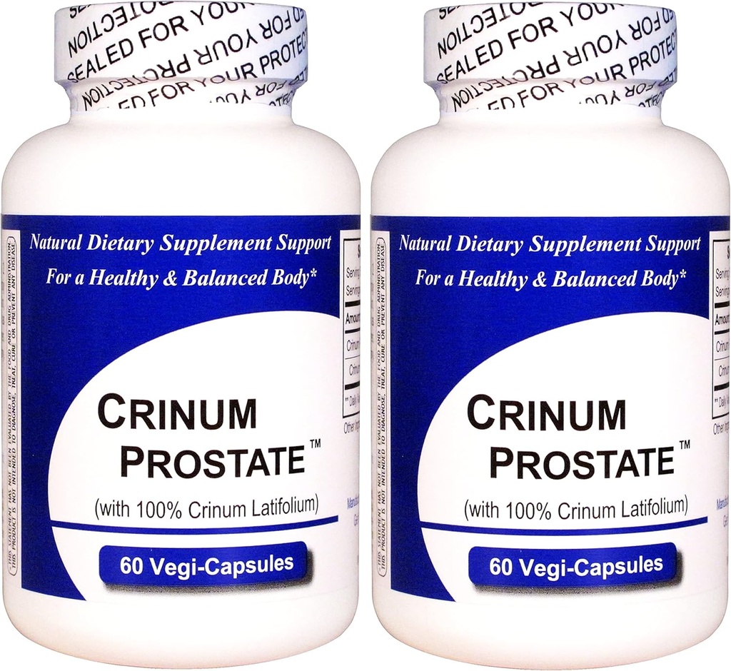 Crinum Prostate 2-Pack (120 Total Capsules) 100% kontsentreeritud Vietnami Crinum Latifolium, ei sisalda sünteetilisi täiteaineid nagu ränidioksiid, talk, magneesiumsteraat jne.